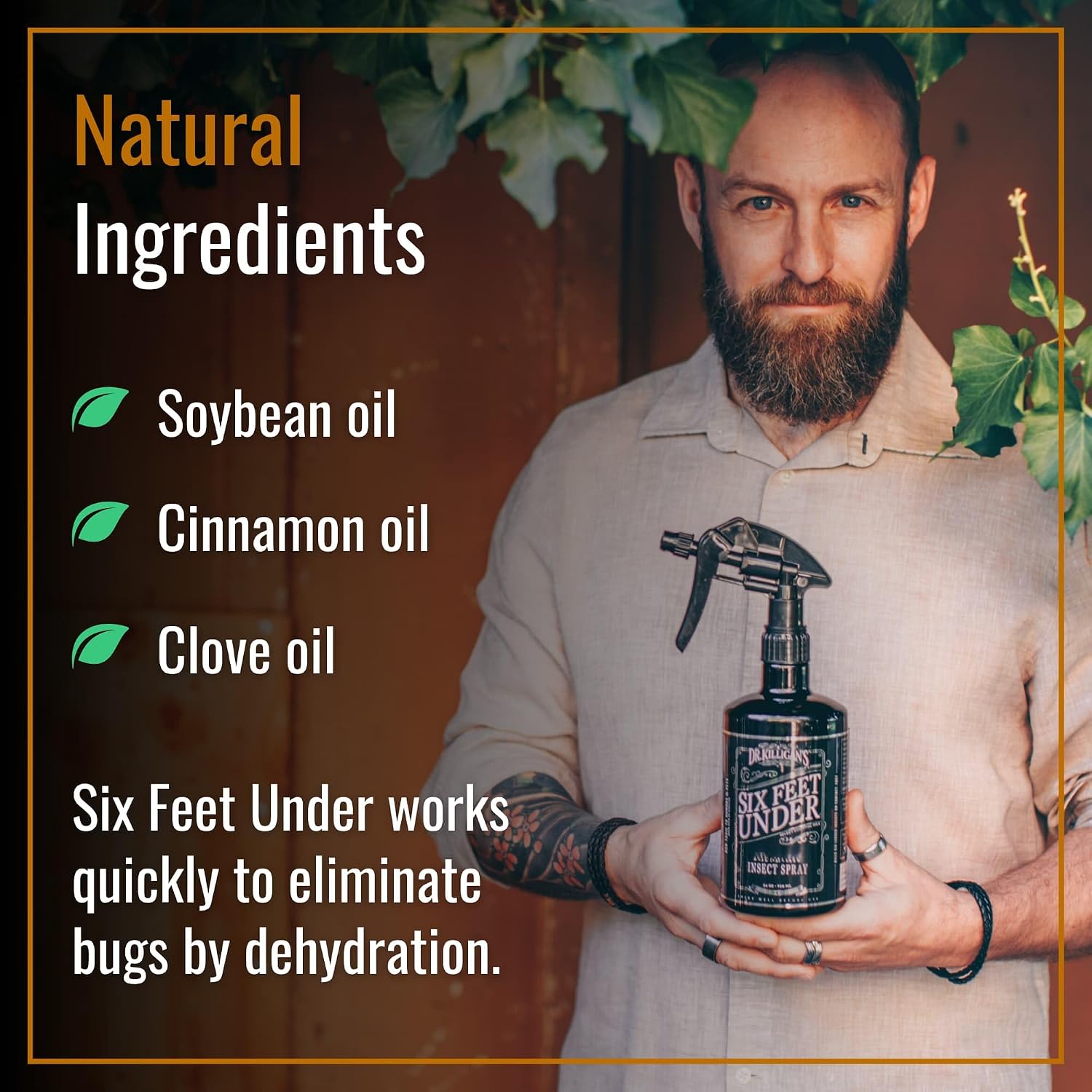 Dr. Killigan's Plant Powered Bug Spray for Home (24 oz) (24 Fl Oz)