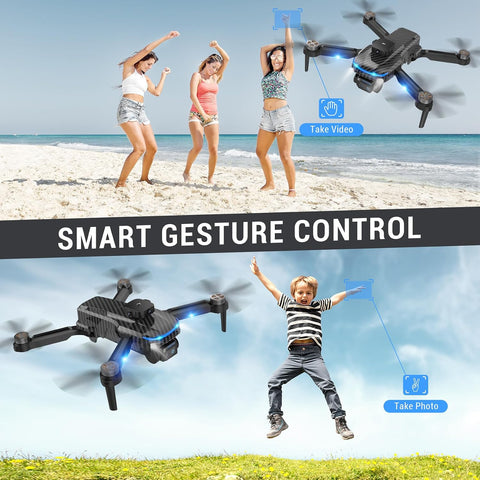 MSMV 4K HD Camera Drones, Wireless RC Flight Gyroscopes & Governors,Black