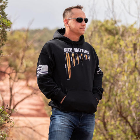 Grunt Style Size Matters - Men's Hoodie Black