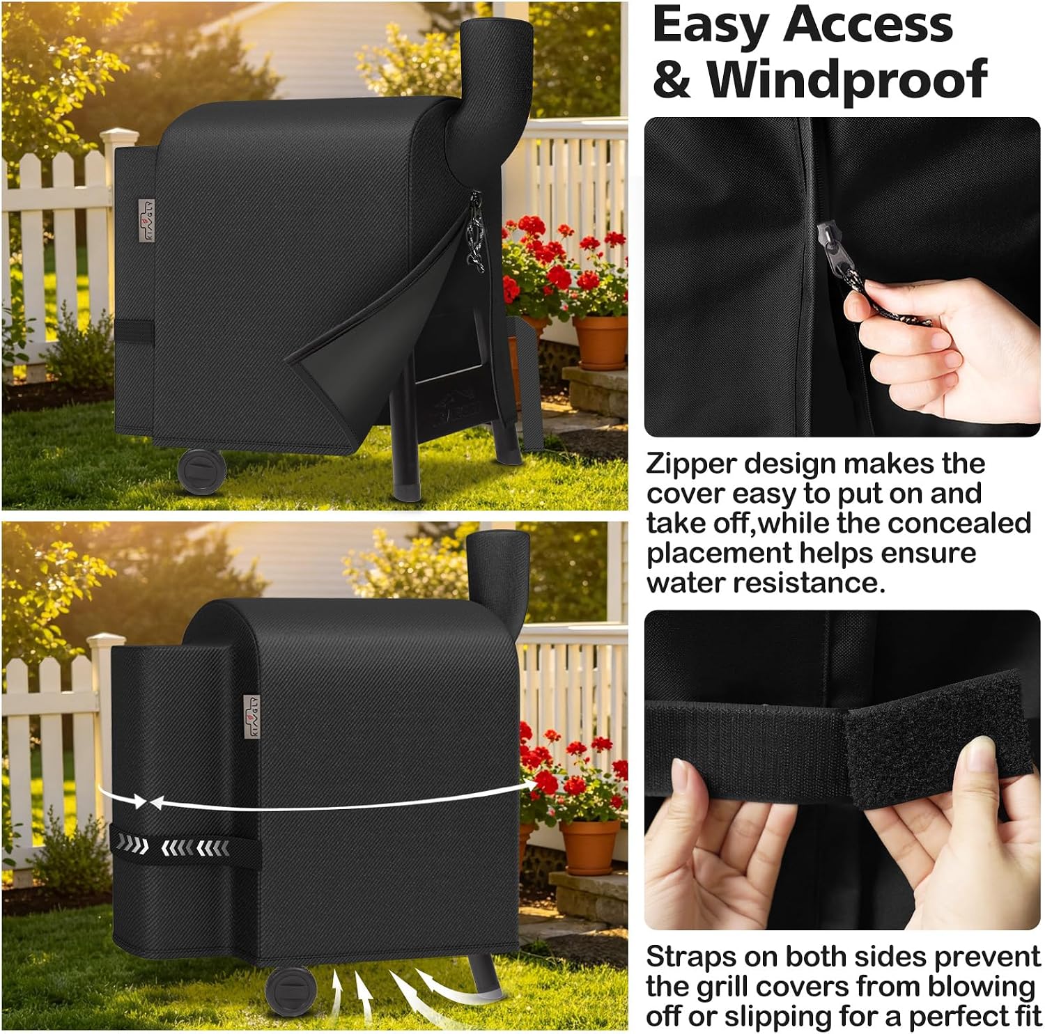 Pellet Grill Cover for Traeger Pro 22/575 Series,1000D Heavy Duty Material
