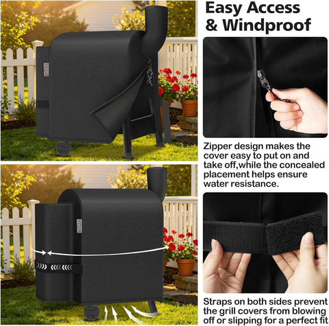 Pellet Grill Cover for Traeger Pro 22/575 Series,1000D Heavy Duty Material