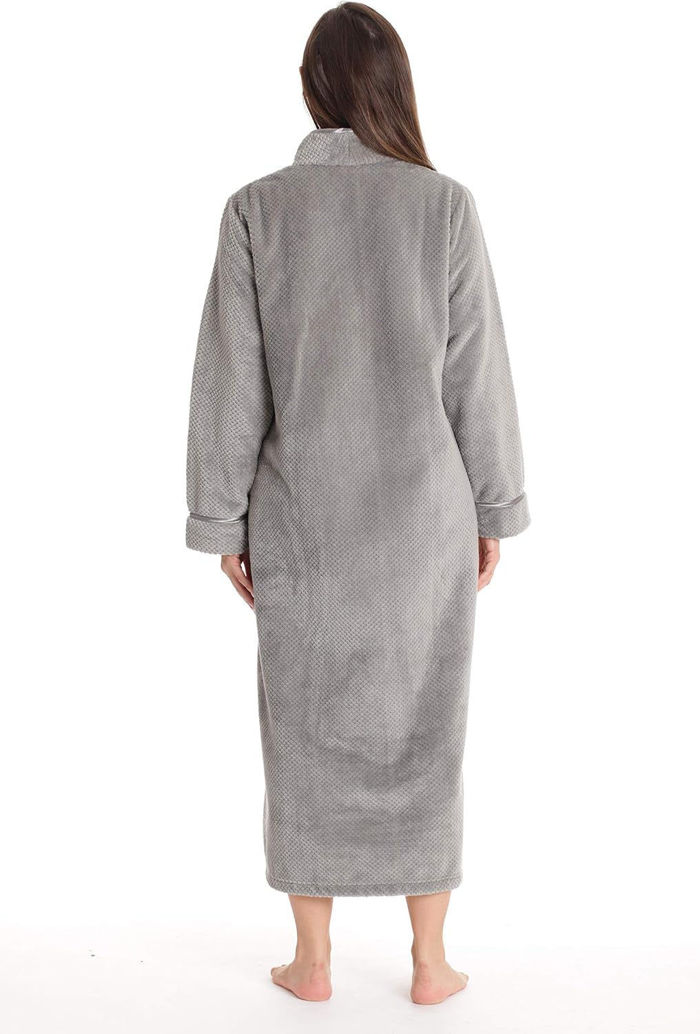 Just Love Textured Plush Zipper Lounger Robe for Women