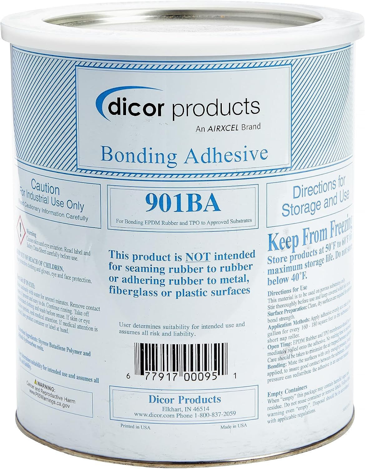 Dicor 901BA-1 Water-Based RV Roof Bonding Adhesive, 1 Gallon