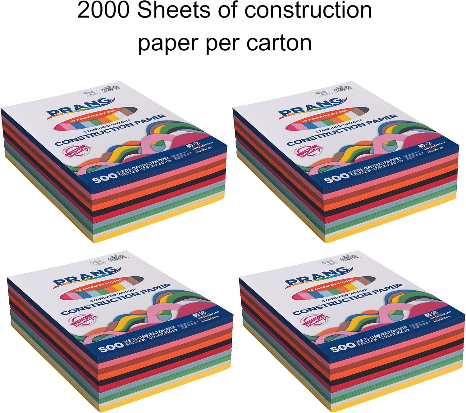 Prang Construction Paper, Stack, One Color, Standard Weight