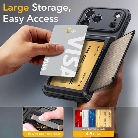 Oterkin for iPhone 17 Pro Max Wallet Case with Privacy Screen Protector