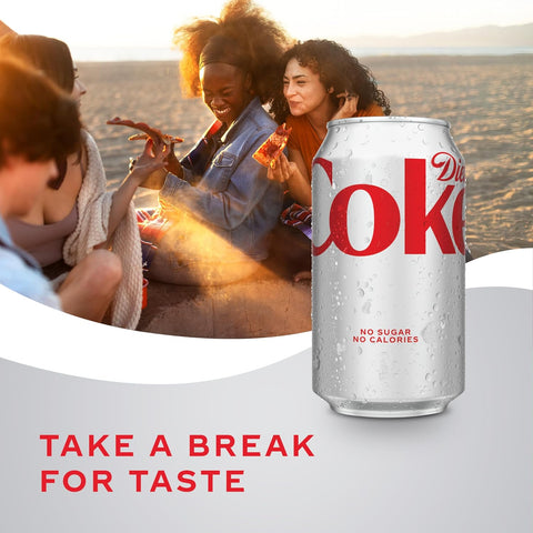 Diet Coke Soda Soft Drink Cans, 12 fl oz, 12 Pack
