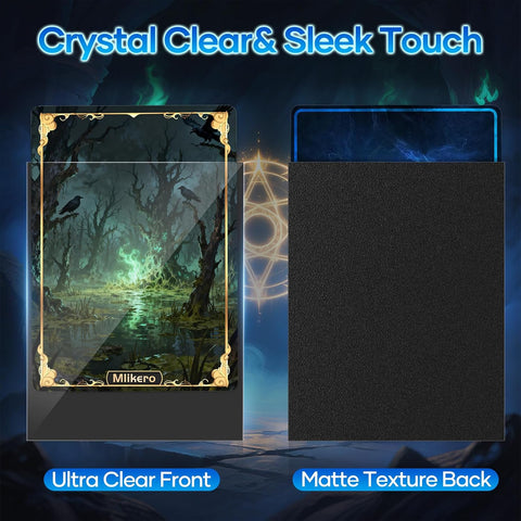 500 Counts Black Card Sleeves, Matte Card Sleeve Deck Card Protectors, Trading Card Sleeves Fit for MTG, TCG and Sports Cards