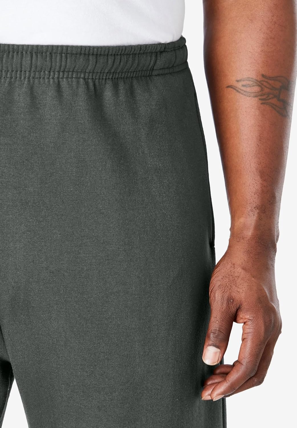 KingSize Fleece Open-Bottom Sweatpants