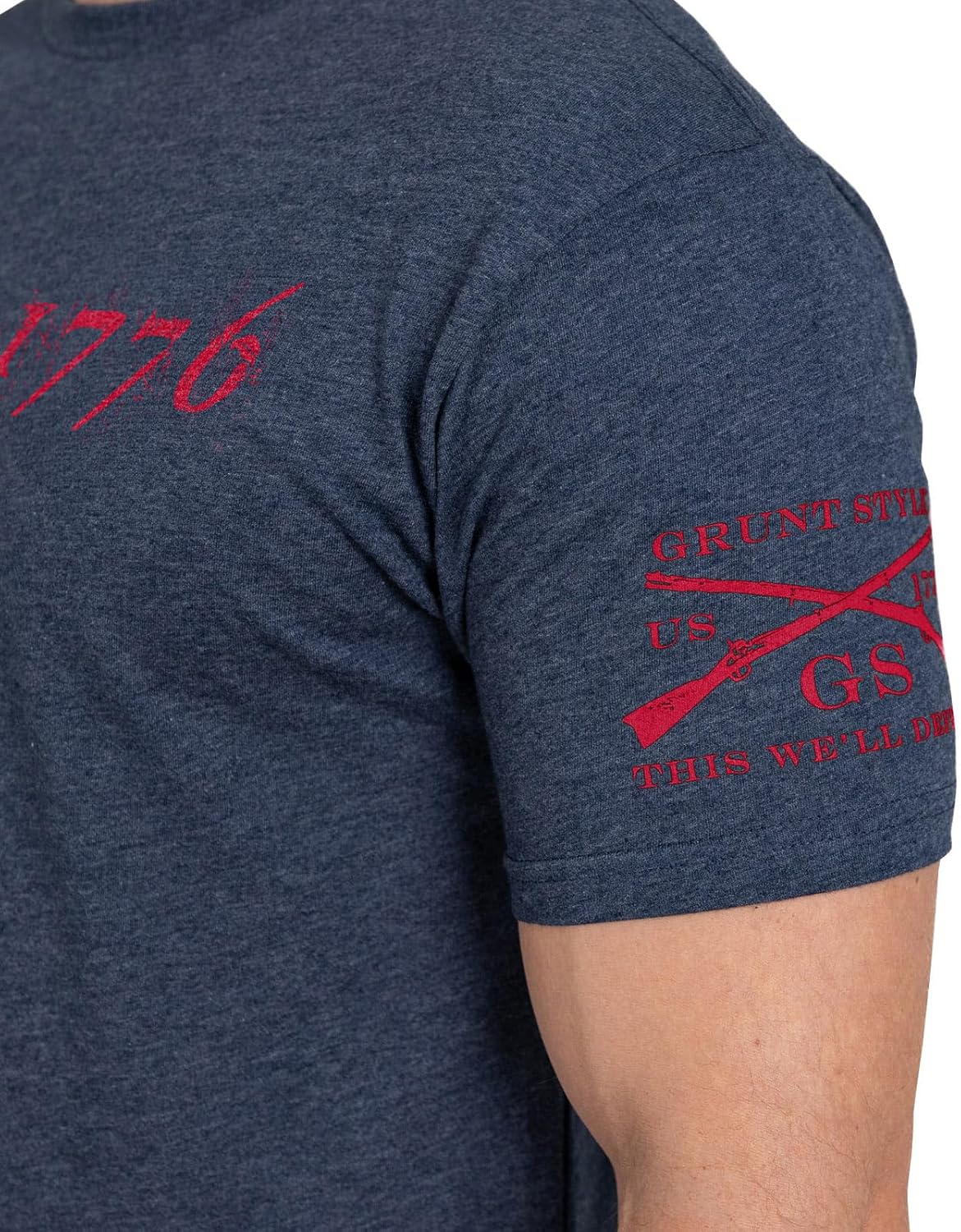 Grunt Style American 1776 Flag Men's Graphic Tee