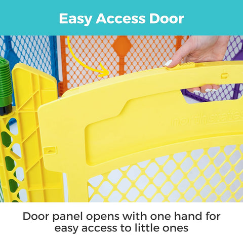 Toddleroo Superyard 2-Panel Extension: Add 65" to Baby Playpens; ColorPlay