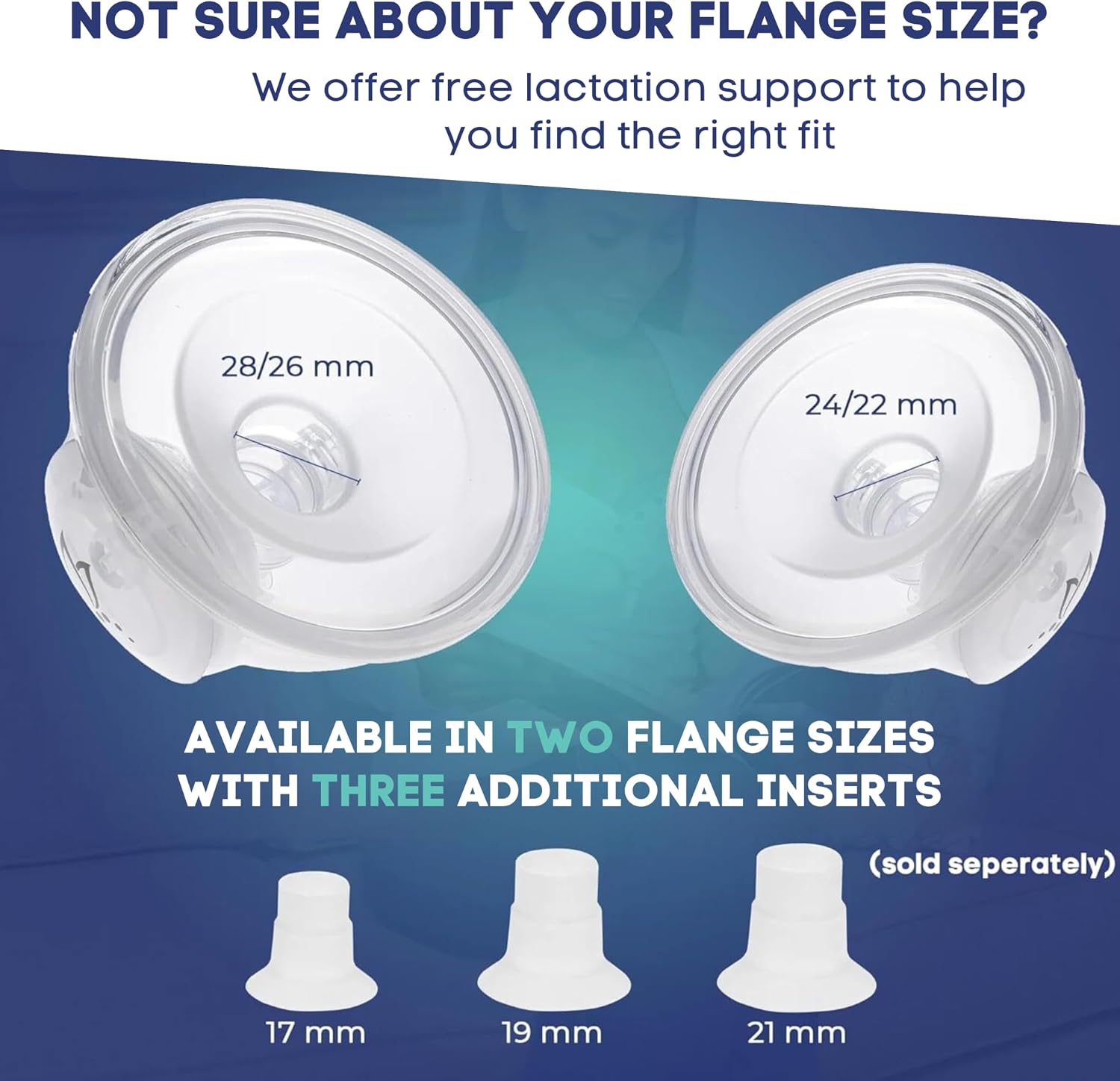 Hands Free Milk Collection Cups for Breast Pump, 8 Fl Oz Each, Large 2-Pack
