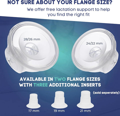 Hands Free Milk Collection Cups for Breast Pump, 8 Fl Oz Each, Large 2-Pack