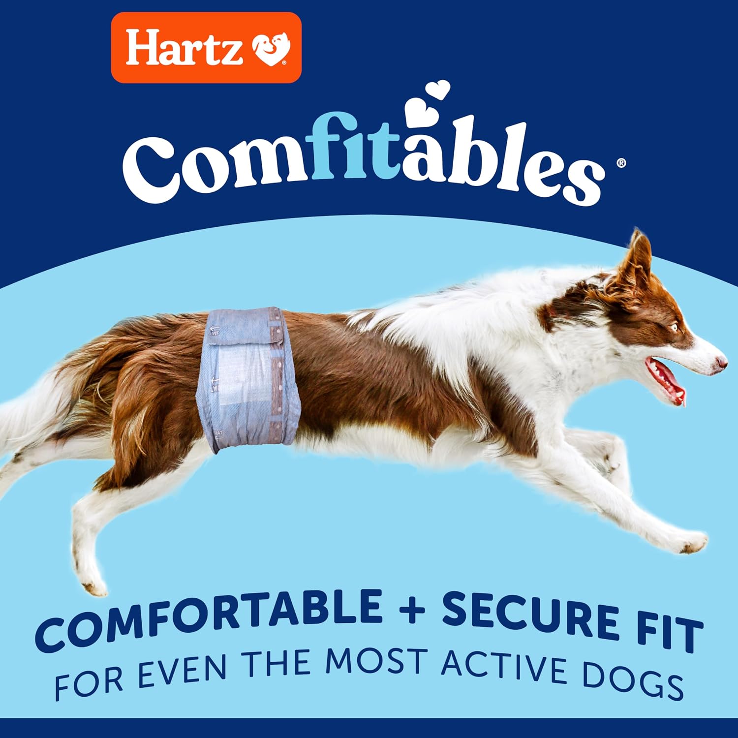 Hartz Comfitables Disposable Male Dog Wraps with Stretchy Waistband, Medium 12 Count