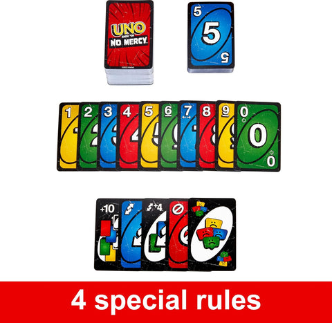 Mattel Games UNO Show ‘em No Mercy Card Game in Storage Tin,Ages 7+