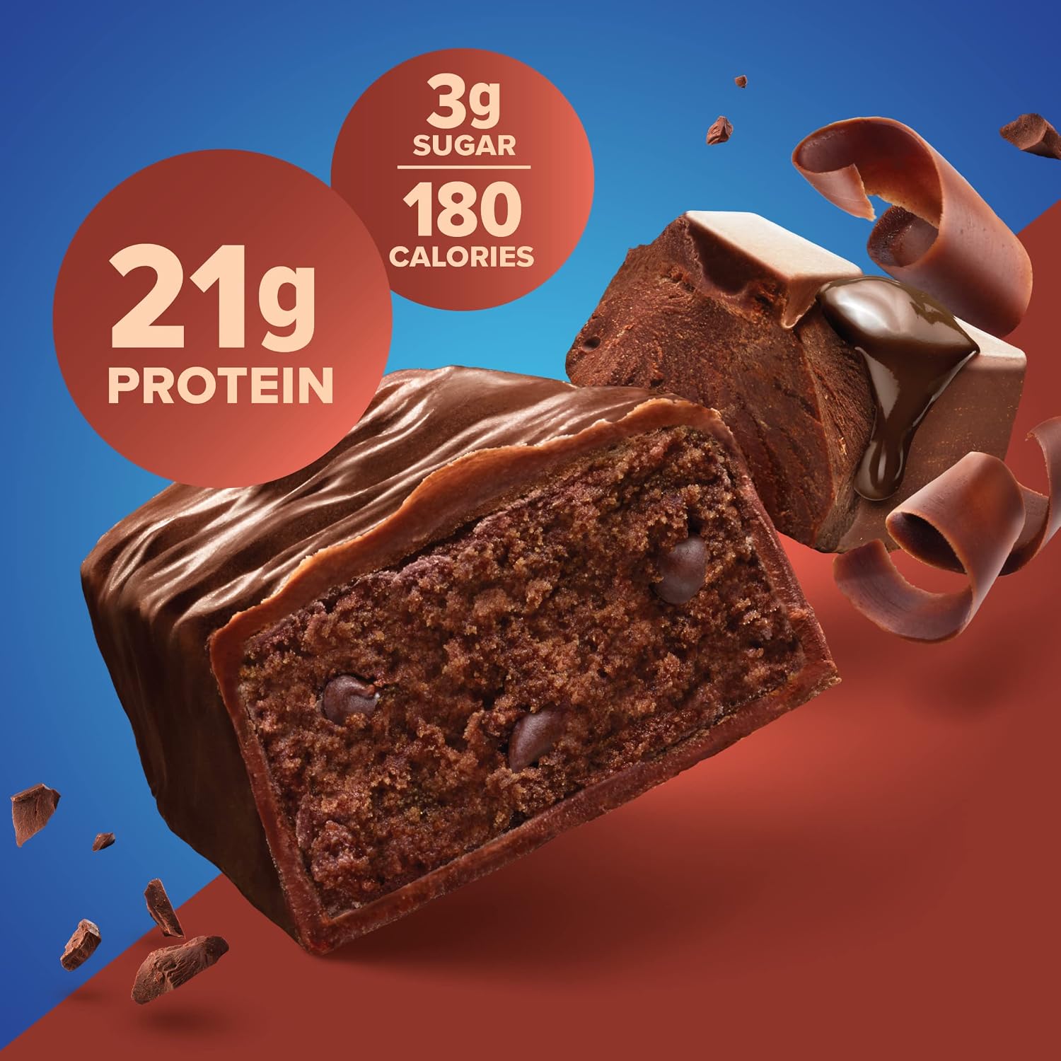Pure Protein Chocolate Deluxe Protein Bars, 21g Protein, Gluten Free, 12 Ct