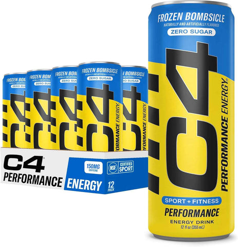 C4 Performance Energy Drink with Zero Sugar, 150mg Caffeine, 12 Fl Oz 12pk