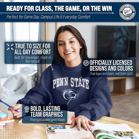 NCAA College Sweatshirt Fleece Crewneck Pullover for Men and Women