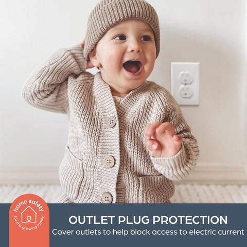 Dreambaby Plastic Baby Safety Outlet Plug Covers - 48 Pack - Outlet Covers Baby Proofing
