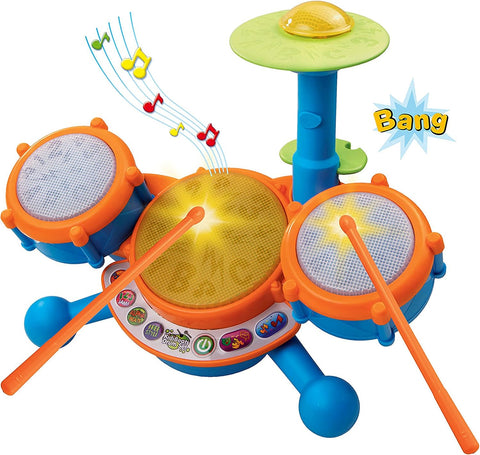 VTech KidiBeats Drum Set (Frustration Free Packaging), Orange