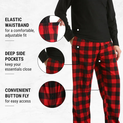 #followme Polar Fleece Pajama Pants Set for Men Sleepwear PJs