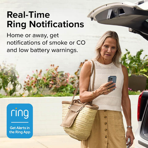 Kidde Smart Smoke & CO Detector with Ring, AA Battery, RGCUDR-RW