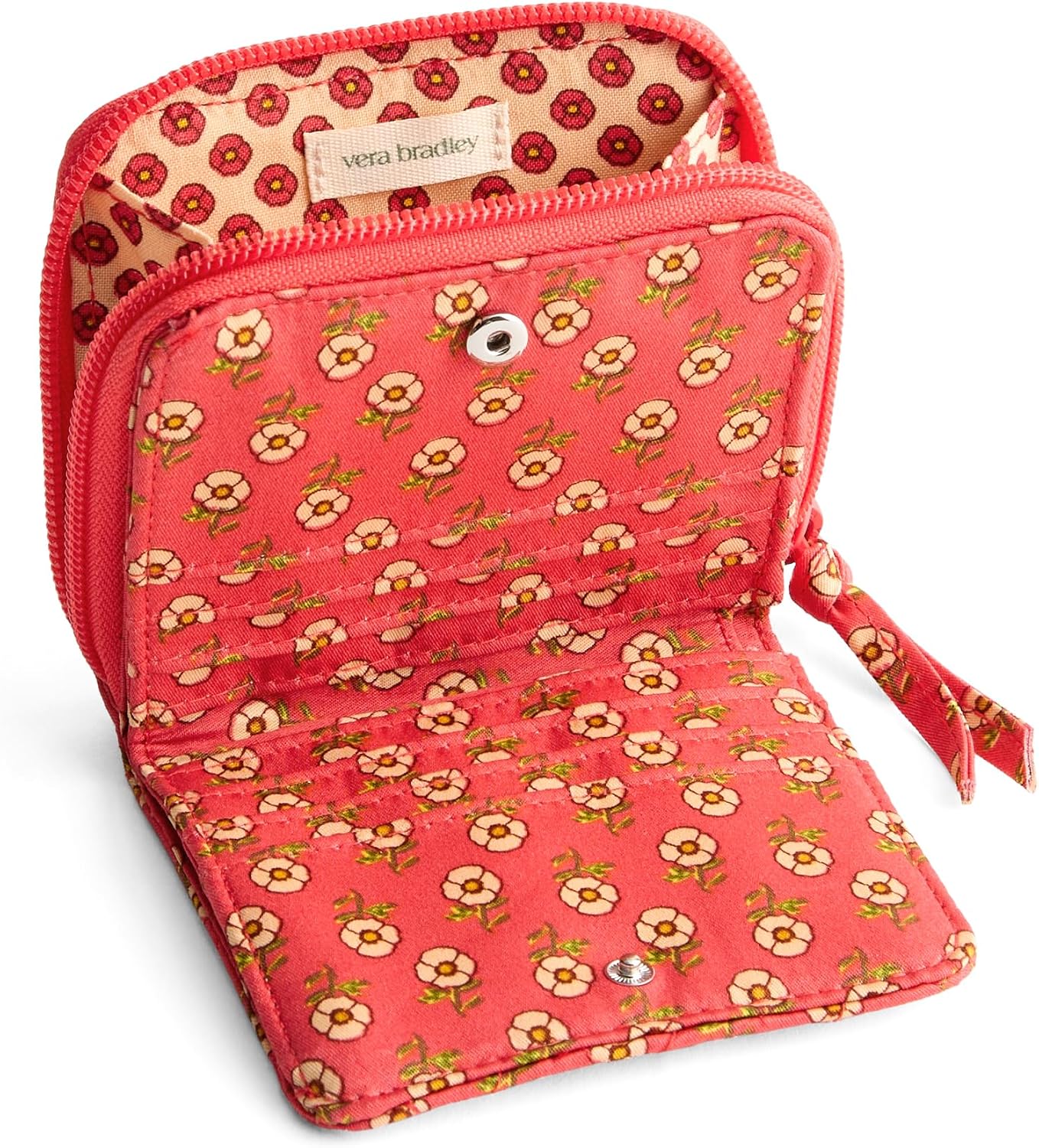 Vera Bradley Women's Premium Cotton Small Zip-Around Wallet