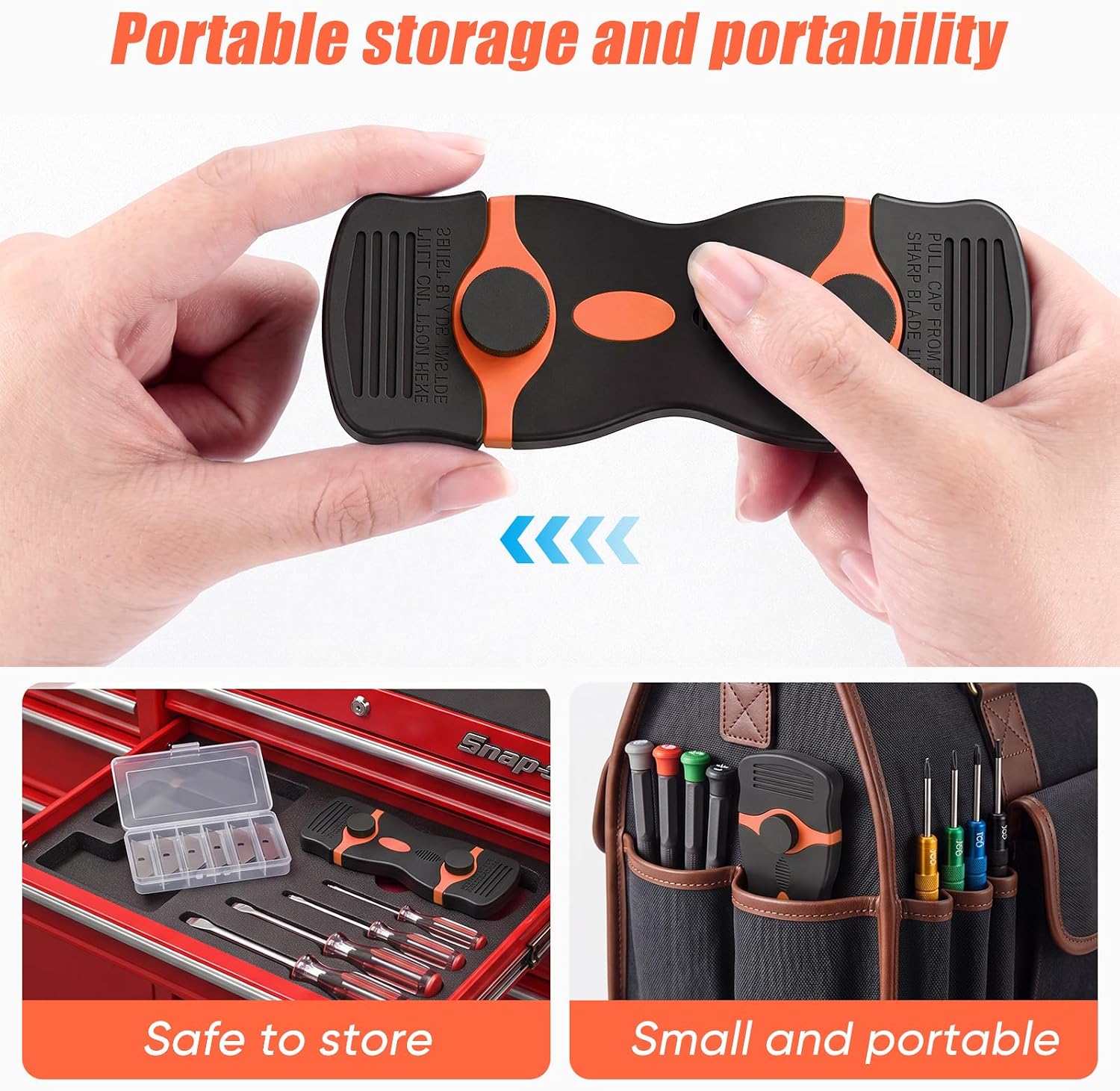 2 Pack Double-Ended Razor Blade Scraper, 30 Blades (Orange)