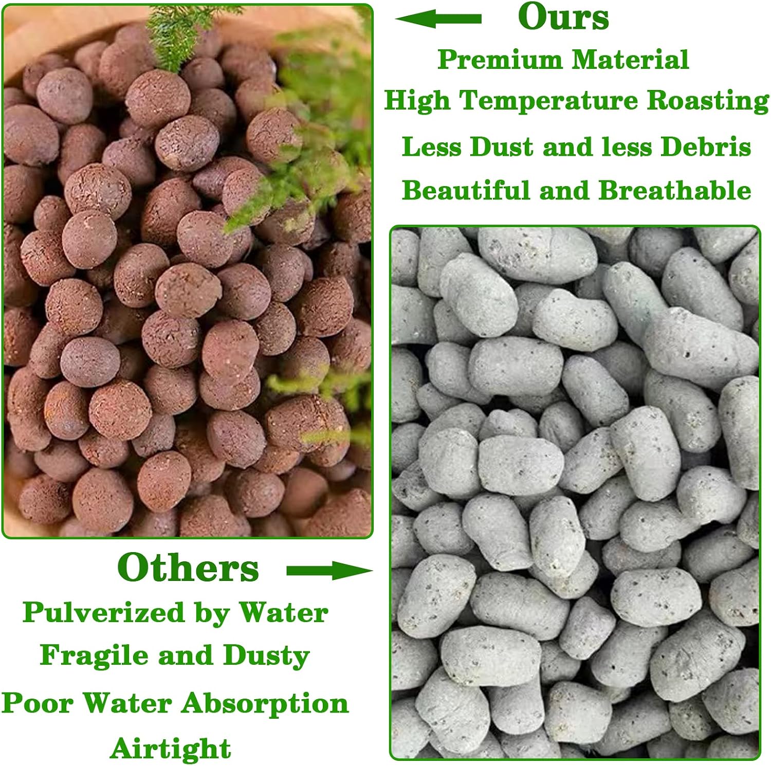 Legigo 4LB Leca Clay Pebbles for Plants, 4mm-16mm Clay Balls for Hydroponic