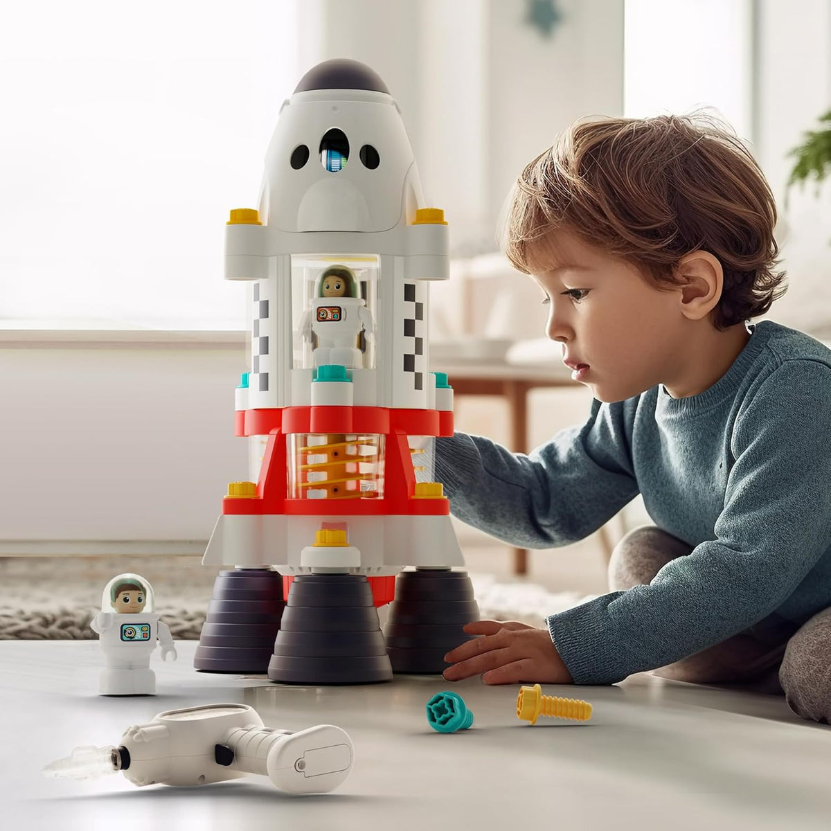 iPlay, iLearn Rocket Space Toy 3 4 5 Year Old Boys Kids Girls, Toddler STEM