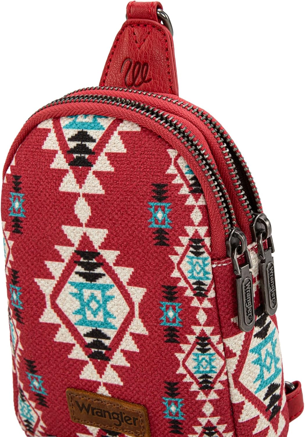 Wrangler Small Sling Bag for Women, Leather Crossbody Bags Cross Body Purse Fanny Packs with Adjustable Strap for Gift