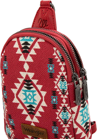 Wrangler Small Sling Bag for Women, Leather Crossbody Bags Cross Body Purse Fanny Packs with Adjustable Strap for Gift
