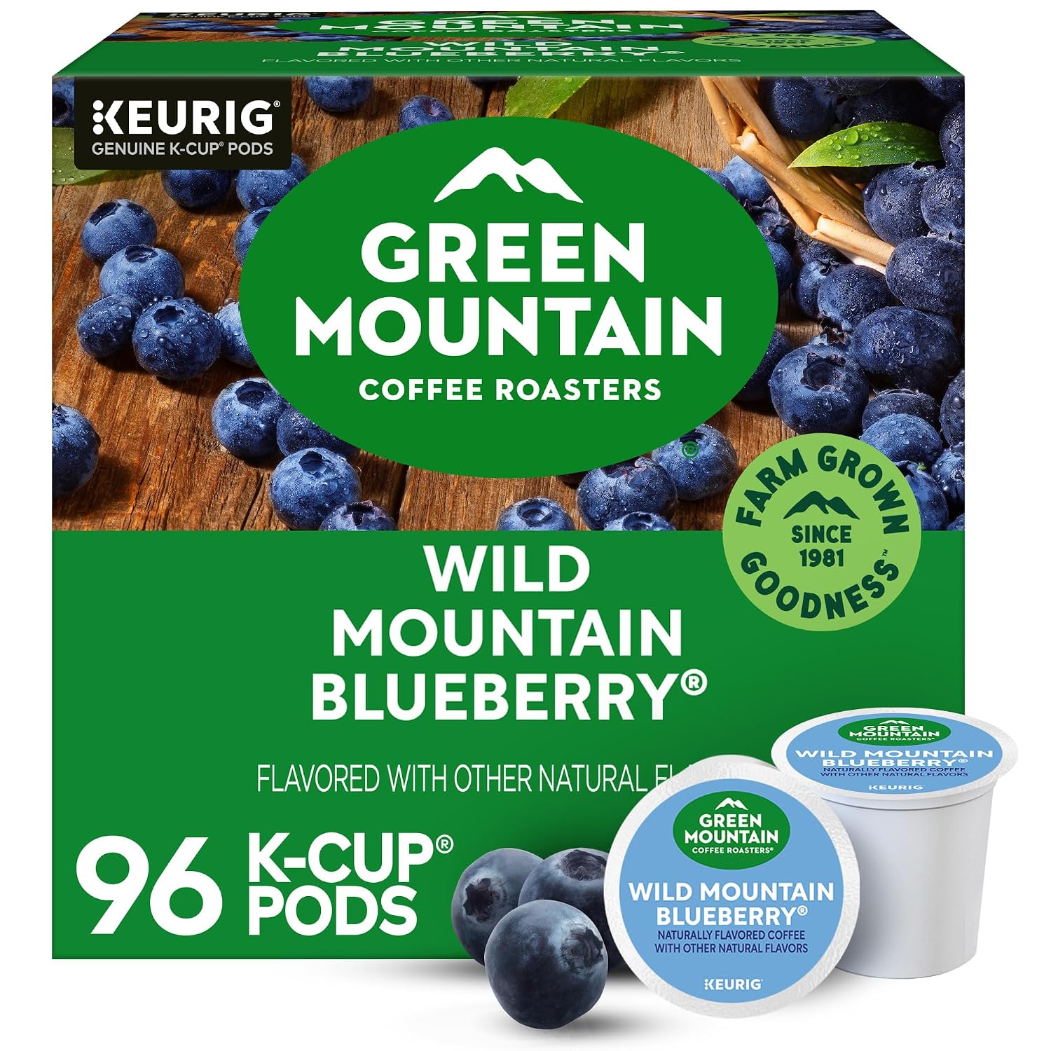 Green Mountain Coffee Roasters Caramel Vanilla Cream Coffee, Keurig Single-Serve K-Cup pods, Light Roast, 96 Count