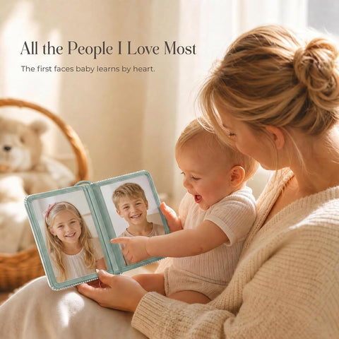 Beautiful Soft Baby Photo Album for Newborns - My First Family Photo Book
