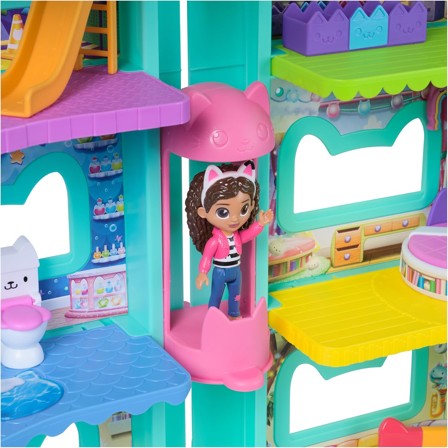 DREAMWORKS GABBY'S DOLLHOUSE: Gabby's Cat Dollhouse, Movie-Inspired Figure & Accessories, Toys for Boys & Girls Ages 3+