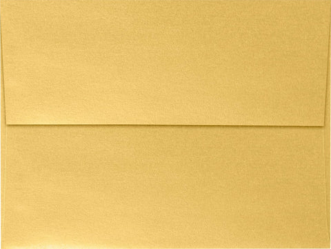 LUXPaper A7 Invitation Envelopes | Peel & Press | 5 1/4" x 7 1/4" | Gold Metallic | 80lb. Text | 50 Qty