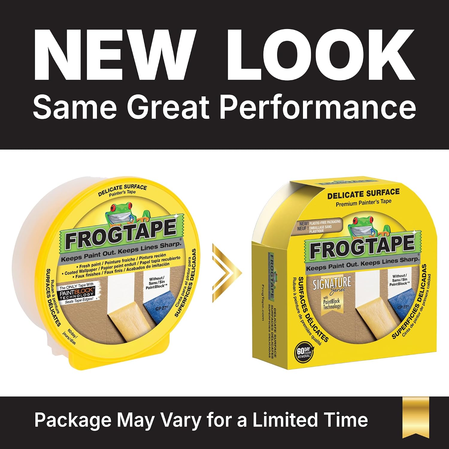 FrogTape Delicate Painter's Tape with PAINTBLOCK, 1.88 in x 60 Yds, 1 Roll