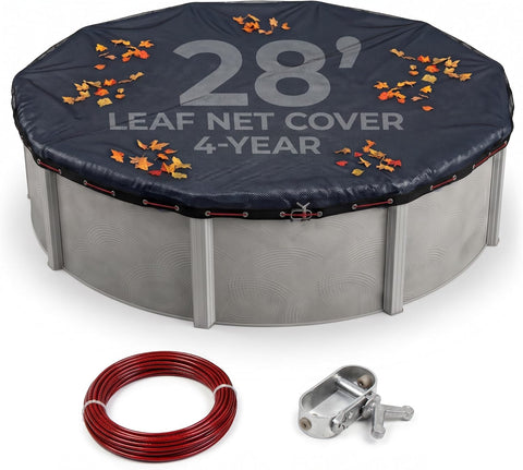 Blue Wave Arctic Armor 28-ft Round Leaf Net Mesh Above Ground Pool Cover