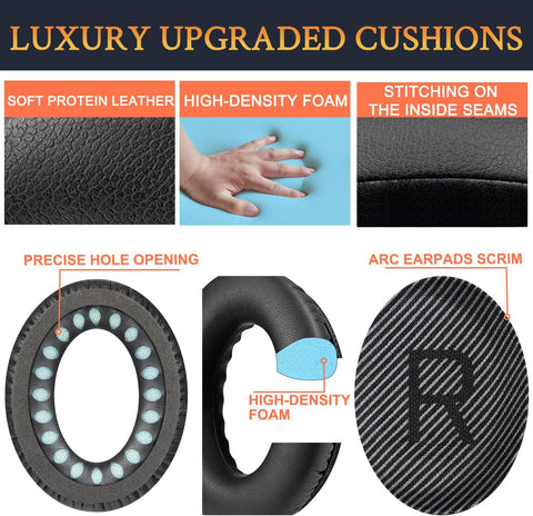 SoloWIT Earpads for Bose QC35 & QC35 ii - Black