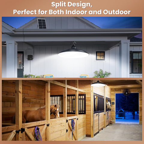Solar Shed Light Indoor Outdoor with Pull String, 2000LM 6500K 1Pack