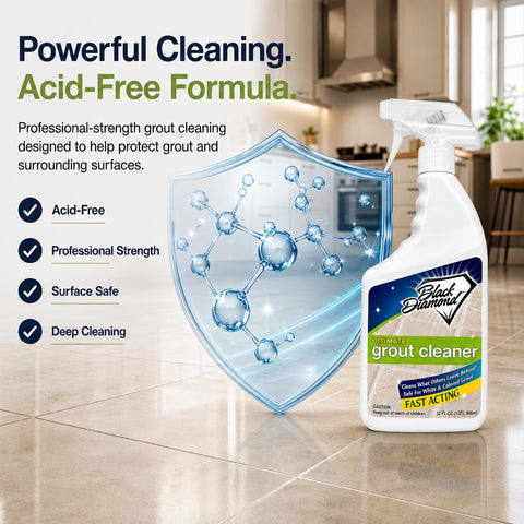 Ultimate Grout Cleaner for Tile & Grout, Acid-Free Stain Remover, 32 oz