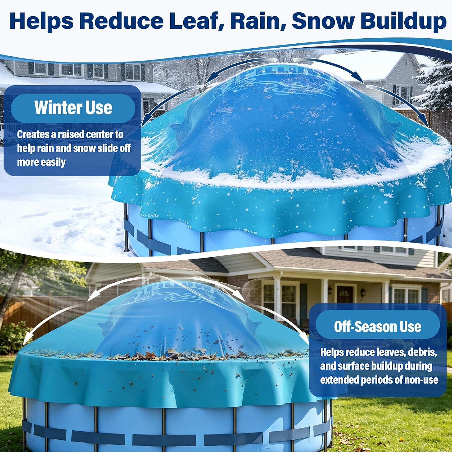 Pool Pillows for Above Ground Pools, 7 Ft Winter Pool Cover Pillow