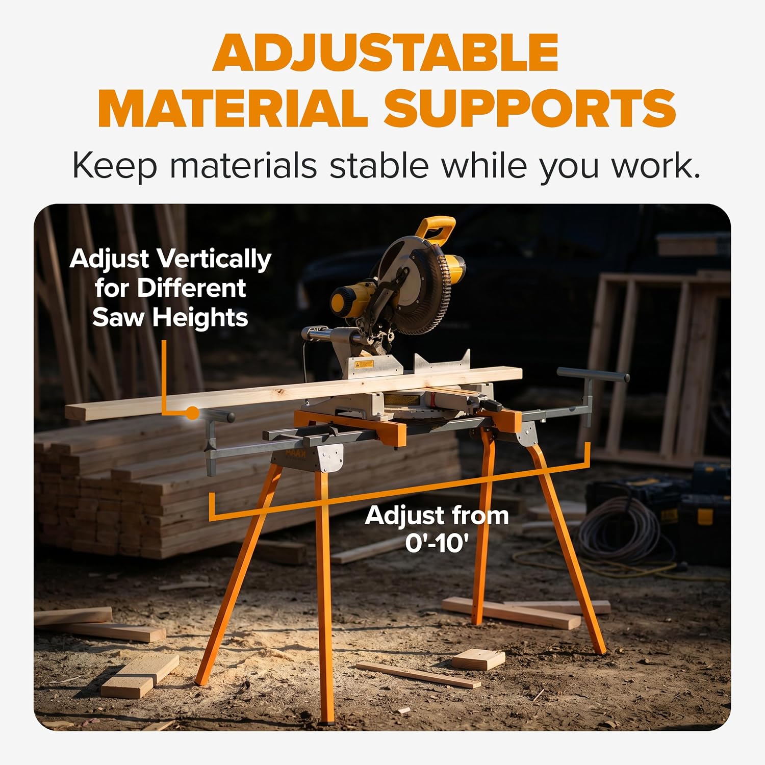 BORA Miter Saw Stand Universal Fit Heavy Duty Portable Design - PM-4000