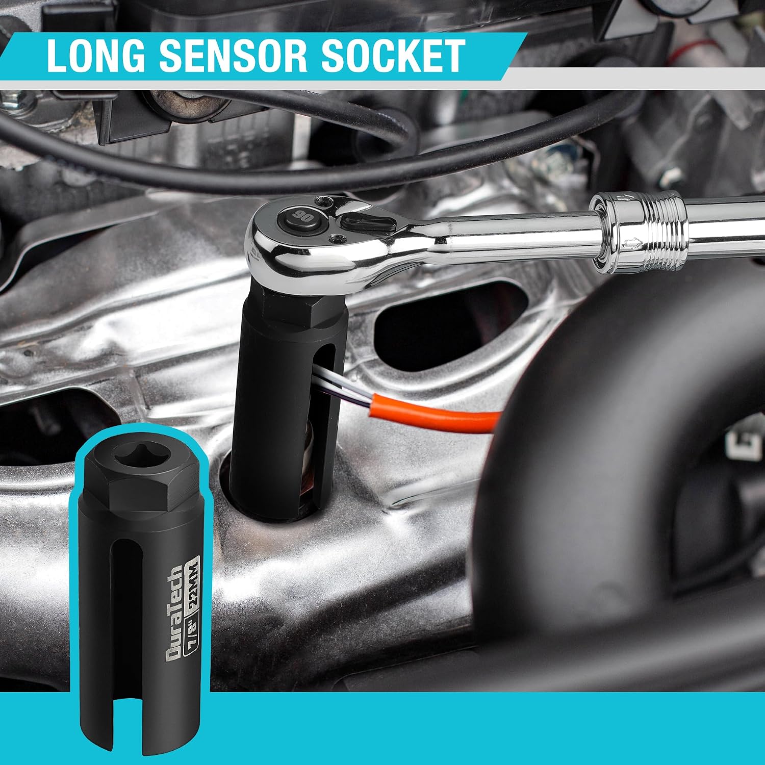DURATECH 5PCS O2 Oxygen Sensor Socket Set