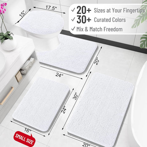 OLANLY Bathroom Rugs 30x20, Extra Soft Absorbent Chenille Bath Rugs