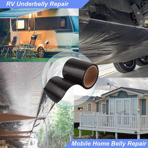 PlusRoc RV Underbelly Material Flex Belly Tape Tear Repair Patch(6'' x 20')