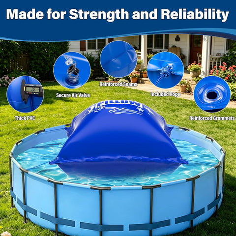 Pool Pillows for Above Ground Pools, 7 Ft Winter Pool Cover Pillow