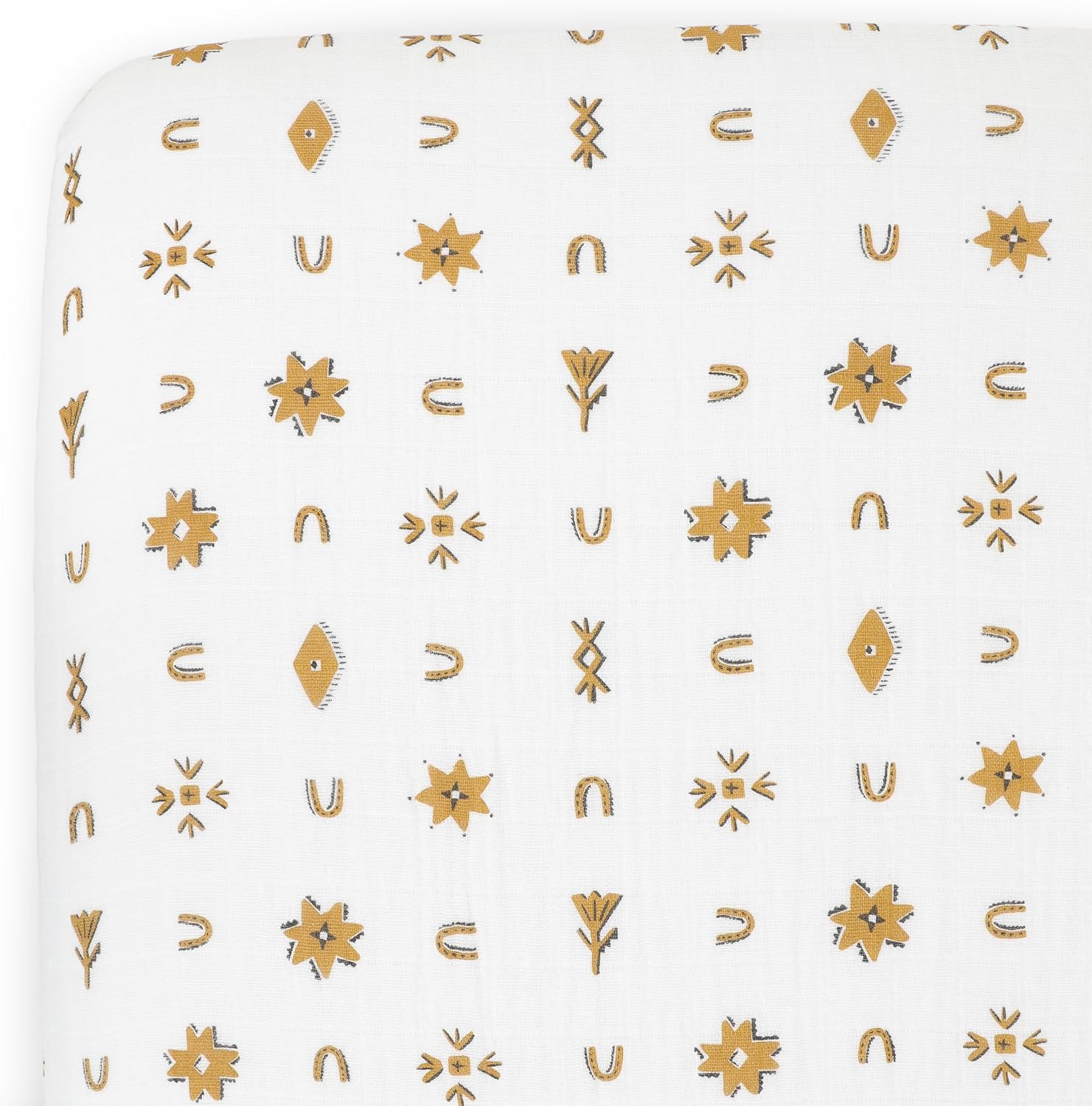 Little Unicorn Premium Crib Sheet | Breathable & Super-Soft Muslin Fabric (Dots)