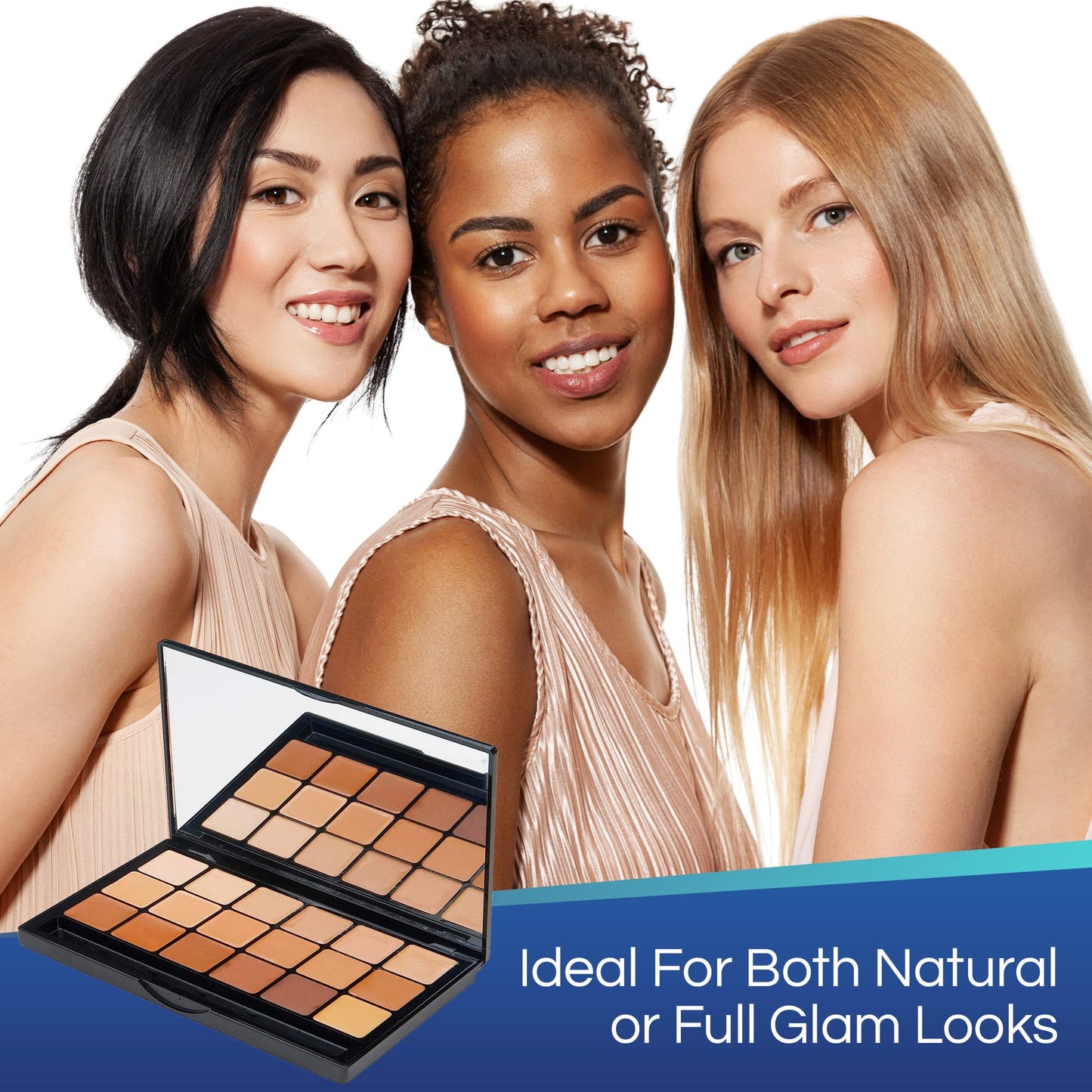 Graftobian HD Glamour Creme Foundation Warm Super Palette - 18 High Definition Warm Undertone Cream Shades