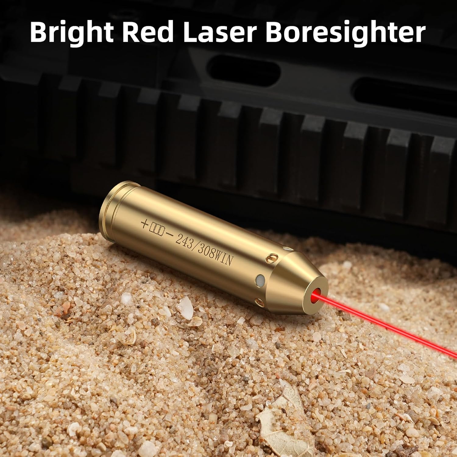 EZshoot Bore Sight Laser 9mm/223 5.56mm/243 308/12-Gauge Red Laser Boresighter with Portable Tin Case and Extra Batteries