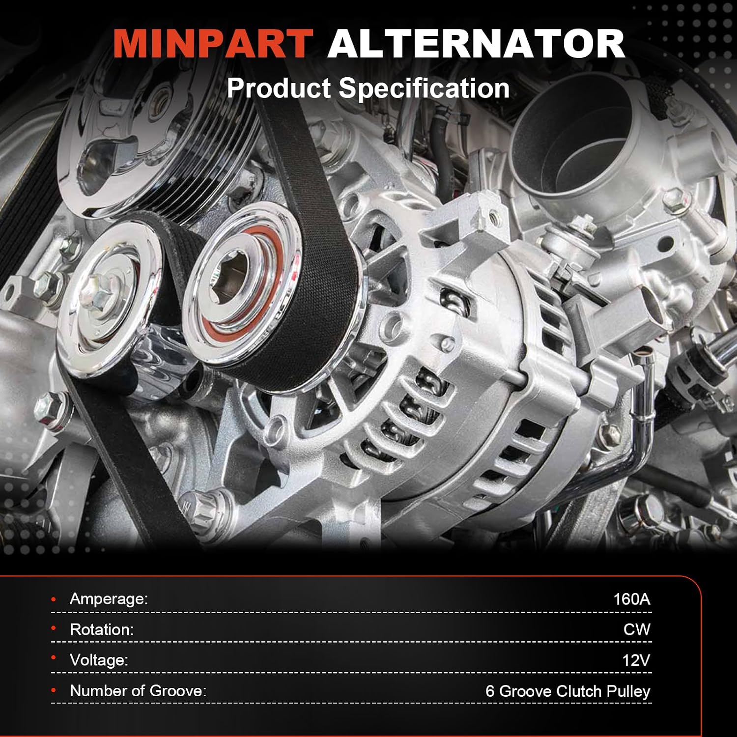 11570 New Alternator Replace for Dodge for Grand Caravan 2011-2020 V6 3.6L